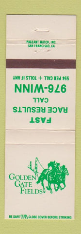 Matchbook Cover - Golden Gate Fields Horse Racing Tip Line