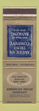 Matchbook Cover - American Trust Company San Francisco CA 1954 WEAR