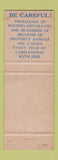 Matchbook Cover - Home Insurance Company New York City 1953