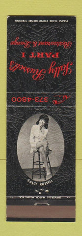 Matchbook Cover - Sally Russel's Part I Restaurant girlie Miami FL