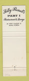 Matchbook Cover - Sally Russel's Part I Restaurant girlie Miami FL
