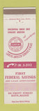 Matchbook Cover - First Federal Savings and Loan Bath ME