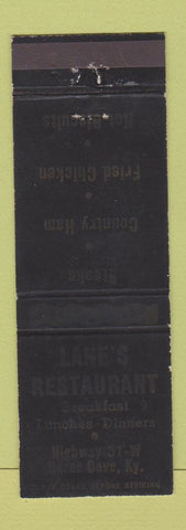 Matchbook Cover - Lane's Restaurant Horse Cave KY WEAR