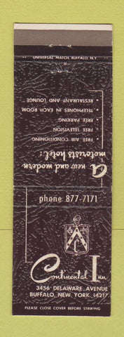 Matchbook Cover - Continental Inn Buffalo NY