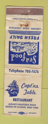 Matchbook Cover - Capt'ns Table Restaurant Latham NY POOR