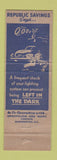 Matchbook Cover - Republic Savings And Loan Washington DC