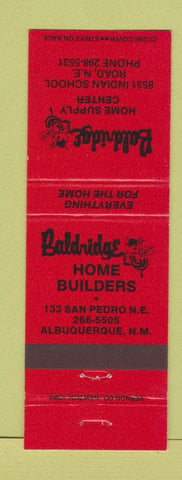 Matchbook Cover - Baldridge Home Builders Albuquerque NM