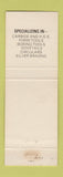 Matchbook Cover - VIP Tooling Grinding Indianapolis IN