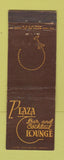Matchbook Cover - Plaza Bar Cocktail Lounge Laramie WY low phone # WEAR