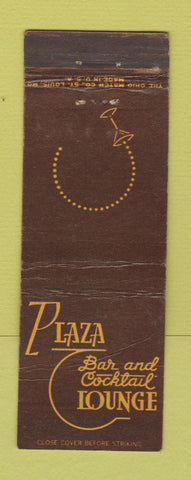 Matchbook Cover - Plaza Bar Cocktail Lounge Laramie WY low phone # WEAR