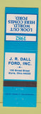 Matchbook Cover - 1982 Ford JR Dall Elyria OH
