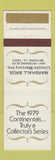 Matchbook Cover - 1979 Lincoln Continental Mercury Metairie LA