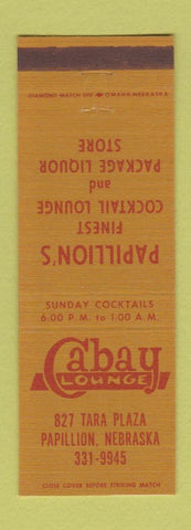 Matchbook Cover - Cabay Lounge Papillion NE