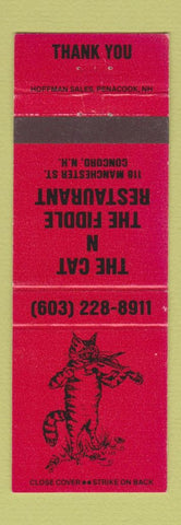 Matchbook Cover - The Cat n Fiddle Restaurant Concord NH