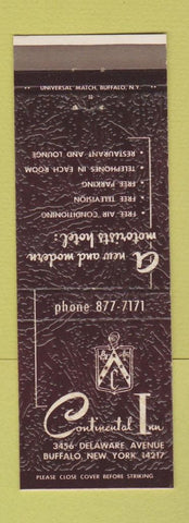 Matchbook Cover - Continental Inn Buffalo NY