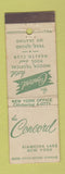 Matchbook Cover - The Concord Hotel Kiamesha Lake NY WEAR