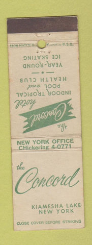 Matchbook Cover - The Concord Hotel Kiamesha Lake NY WEAR