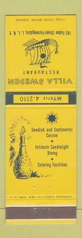 Matchbook Cover - Villa Sweden Restaurant Farmingdale LI NY