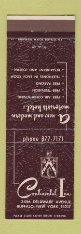Matchbook Cover - Continental Inn Buffalo NY