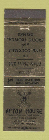 Matchbook Cover - Afton House Flagstaff AZ Route 66 WEAR