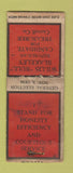 Matchbook Cover Willis Bull Blakeley Treasurer Carroll County 1936 POOR BOBTAIL