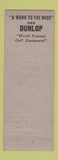Matchbook Cover - Crocker Warren Dunlop Distributors Denver Colorado 1938 Golf