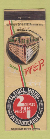 Matchbook Cover - El Fidel Hotel Albuquerque NM