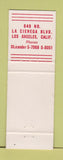 Matchbook Cover - Piccadilly Los Angeles CA