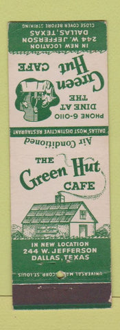 Matchbook Cover - Green Hut Cafe Dallas TX