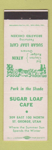 Matchbook Cover - Sugar Loaf Cafe St George UT