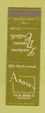 Matchbook Cover - Angie's Milwaukee WI restaurant