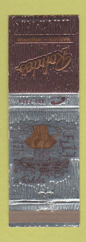 Matchbook Cover - Rohde's Madison WI restaurant