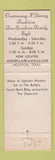 Matchbook Cover - Green Parrot Houston TX