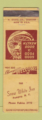 Matchbook Cover - Snow White Inn Pompey NY WORN