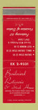 Matchbook Cover - Boulevard Rotisserie Steak House Sunnyside LI NY