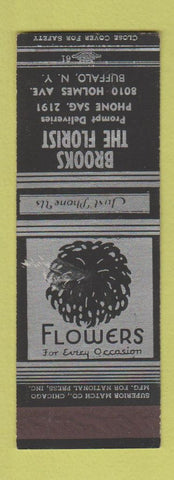 Matchbook Cover - Brooks Florist Buffalo NY SAMPLE WORN