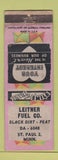 Matchbook Cover - Leitner Fuel St Paul MN WORN