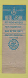 Matchbook Cover - Hotel Gibson 1939 Cincinnati OH