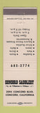 Matchbook Cover - Concord Saddlery Concord CA Western