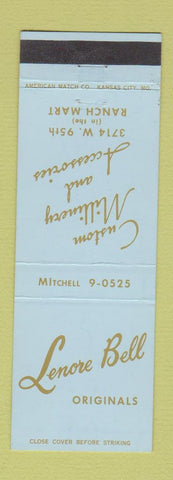 Matchbook Cover - Lenore Bell Millinery Clothes