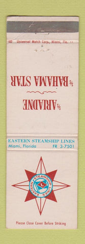 Matchbook Cover - Eastern Steamship Lines Miami FL Ariadne Bahama Star