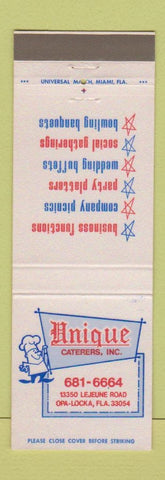 Matchbook Cover - Unique Catering Opa Locka FL