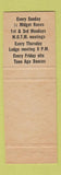 Matchbook Cover - Moose Lodge Winter Haven FL