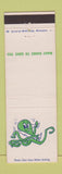 Matchbook Cover Octopus Car Wash Albuquerque MN Rockford Sterling IL Madison WI