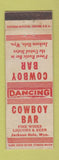 Matchbook Cover - Cowboy Bar Jackson Hole WY