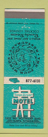 Matchbook Cover - Tampa Airport Motel Four Winds Restaurant Tampa FL
