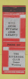 Matchbook Cover - Riverside Club Casper WY low phone # WEAR