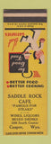 Matchbook Cover - Saddle Rock Cafe Casper WY SAMPLE