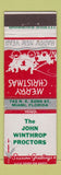 Matchbook Cover - John Winthrop Proctors Miami FL Christmas