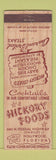 Matchbook Cover - Hickory Foods BBQ Hollywood CA